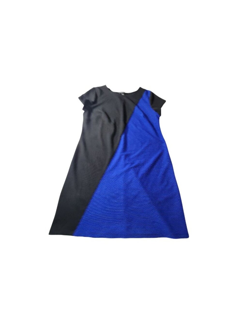 ALYX Womens Black & Blue Colorblock Size XL Dress Short Sleeve Polyester/Spandex